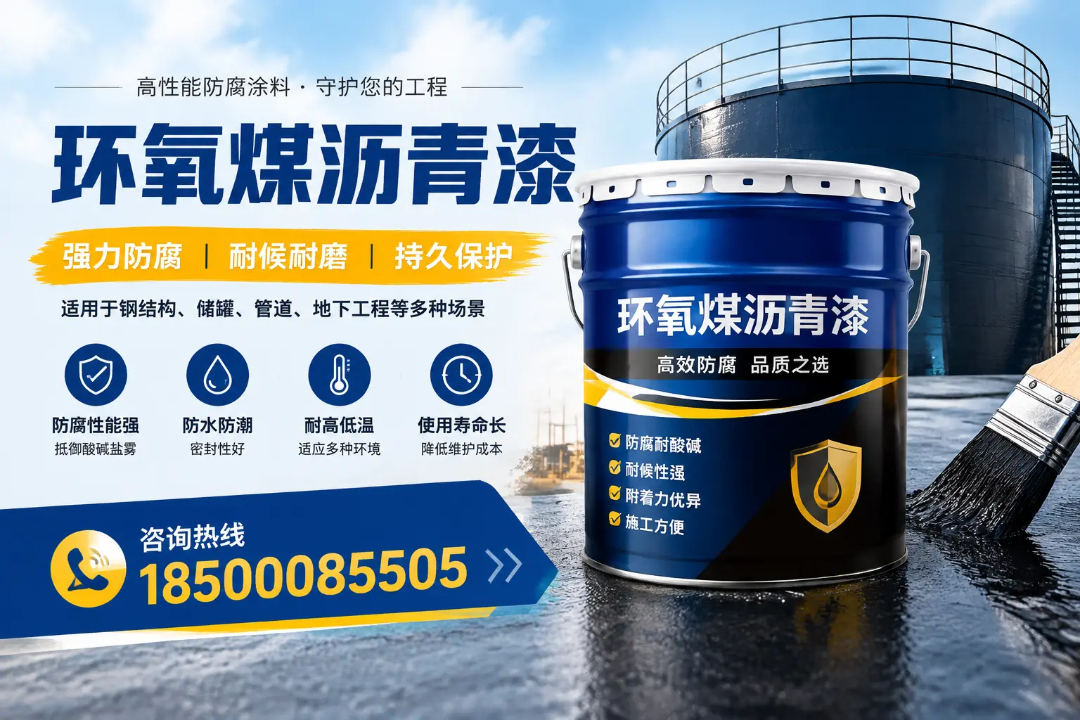 环氧煤沥青漆在工业中的应用,龙南企业的选择
